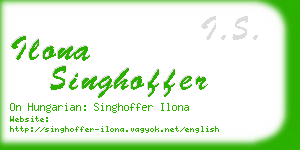 ilona singhoffer business card